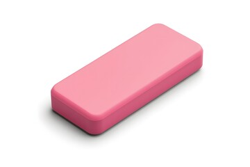 Rubber Pencil Eraser Top View isolated on white background