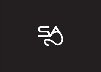 SA creative initial logo design and modern logo