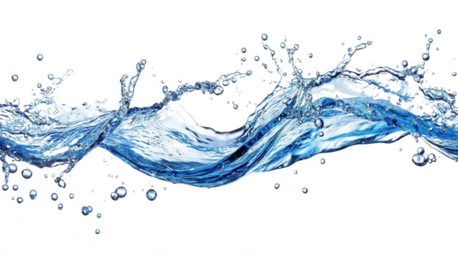 water splash isolated on white