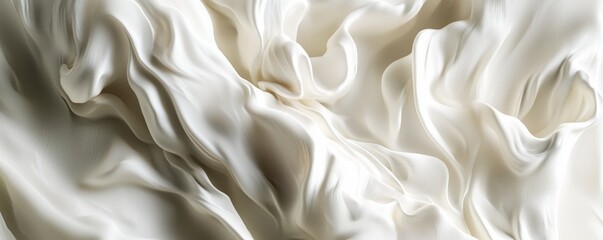 Obraz premium Elegant white fabric with soft, flowing texture.