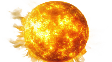 Solar Flare and Radiant Sun