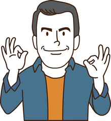 グッドポーズの男性