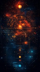Fototapeta premium Abstract Glowing Network Digital Art