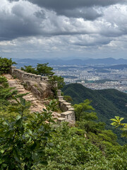 Scenic View of Seoul from Mountain Fortress