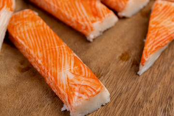 imitation crab meat made from fish meat and other ingredients
