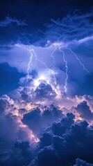 Dramatic storm clouds with lightning (4)