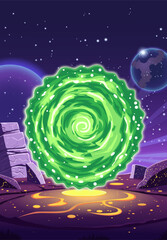 Portal, entrance to another dimension, background