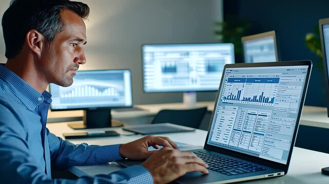 Modern workspace equipped with cutting-edge digital tools for efficient property management.