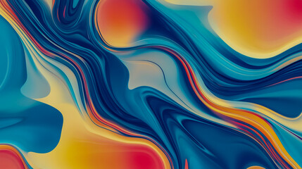 Obraz premium Abstract Geometric Background with Liquid Gradient Waves and Fluid Marble Texture. Ideal for Covers, Presentations, Flyers, Reports, Posters, and Business Cards.