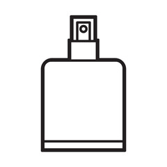 line art spray cosmetic bottle