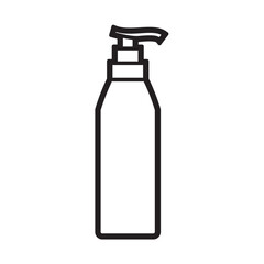empty cosmetic bottle vector black and white