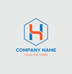 Minimalist H Monogram Logo for Branding and Business with a vector logo
