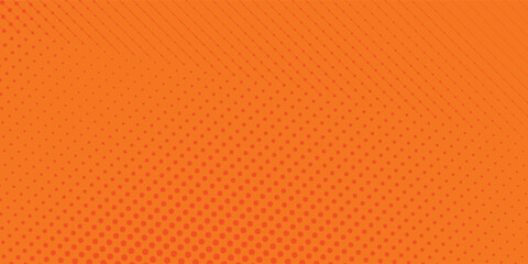 Dots halftone orange color pattern gradient texture with technology digital background. Dots pop art comics with summer background. grunge halftone