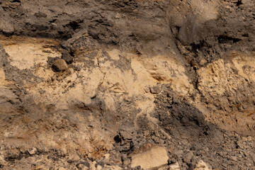 a deep hole in the ground on the site of which a highway was started