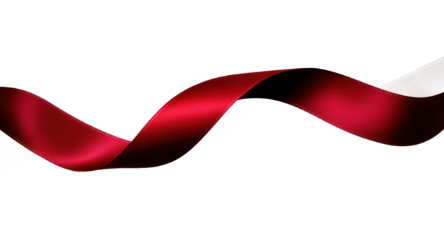 Elegant Red and White Ribbon Design