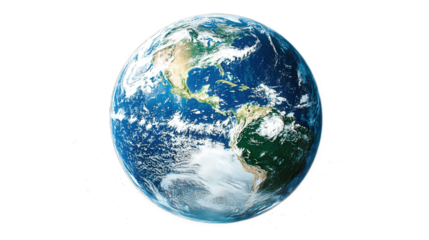 earth globe on black background