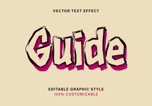 Black And Pink Sketched Font Outlined Scribble Text Effect