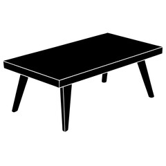 wooden table isolated