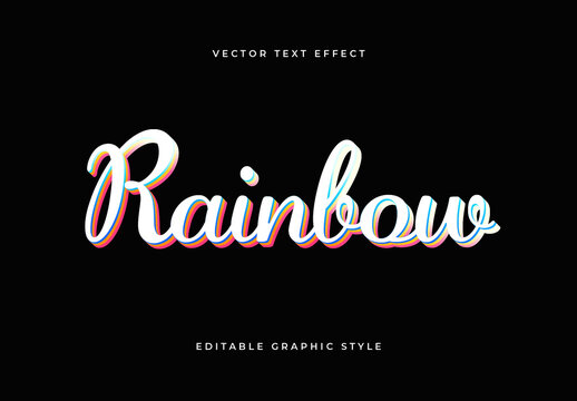 Colorful Gradient Handwritten Script Calligraphy Smooth Text Effect