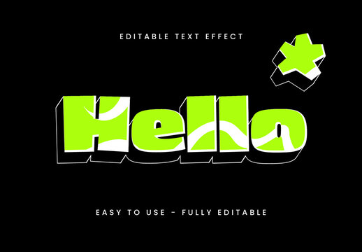 Green Playful Bold Energetic Glossy Party Text Effect