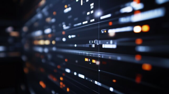 Complex data display on screen