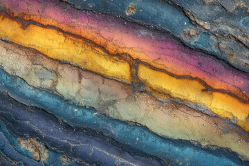 Abstract Colorful Layered Stone Texture Multicolored Minerals Background