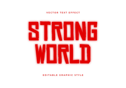 Red Bold Urban Spray Stencil Military Text Effect