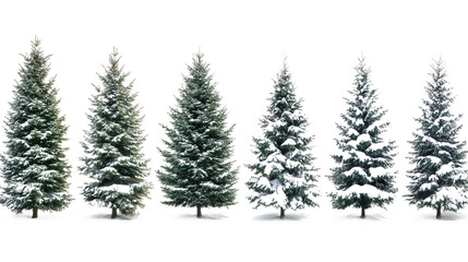 Obraz premium Winter Snow-Covered Fir Trees