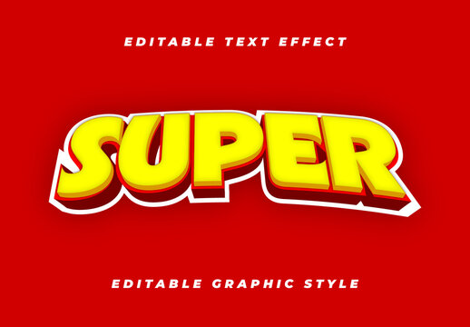 Yellow Bold Comic Superhero Text Effect