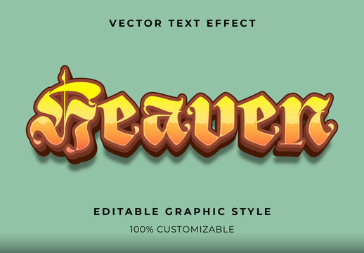 Yellow And Orange Vintage Classic Bold Text Effect