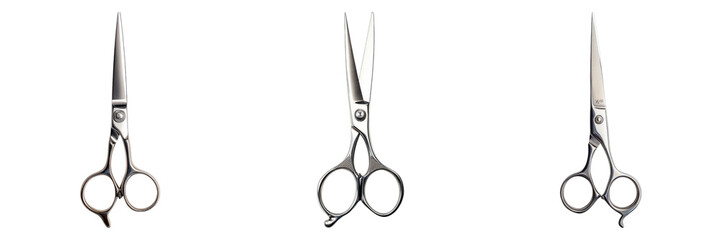 Barber scissor isolated on transparent background