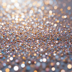 Shimmering Silver and Gold Glitter Background