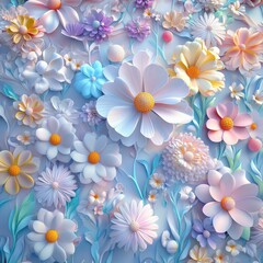 A vibrant and diverse floral arrangement with varied shapes and colors