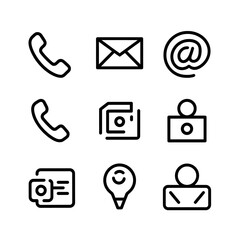 e mail icon set