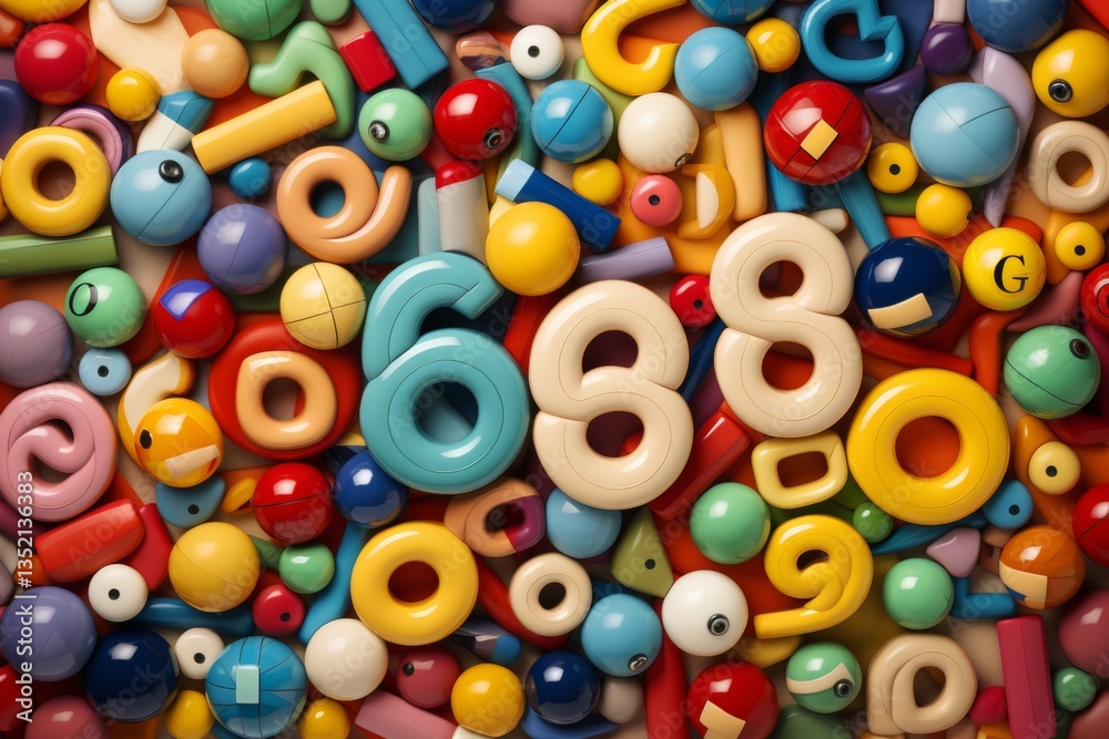 Poster background design featuring small block letters and numbers for creative projects and graphics