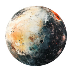 Naklejka premium Icy Planet Pluto Surface Texture and Craters,