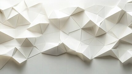 Obraz premium Abstract White Folded Paper Texture Background