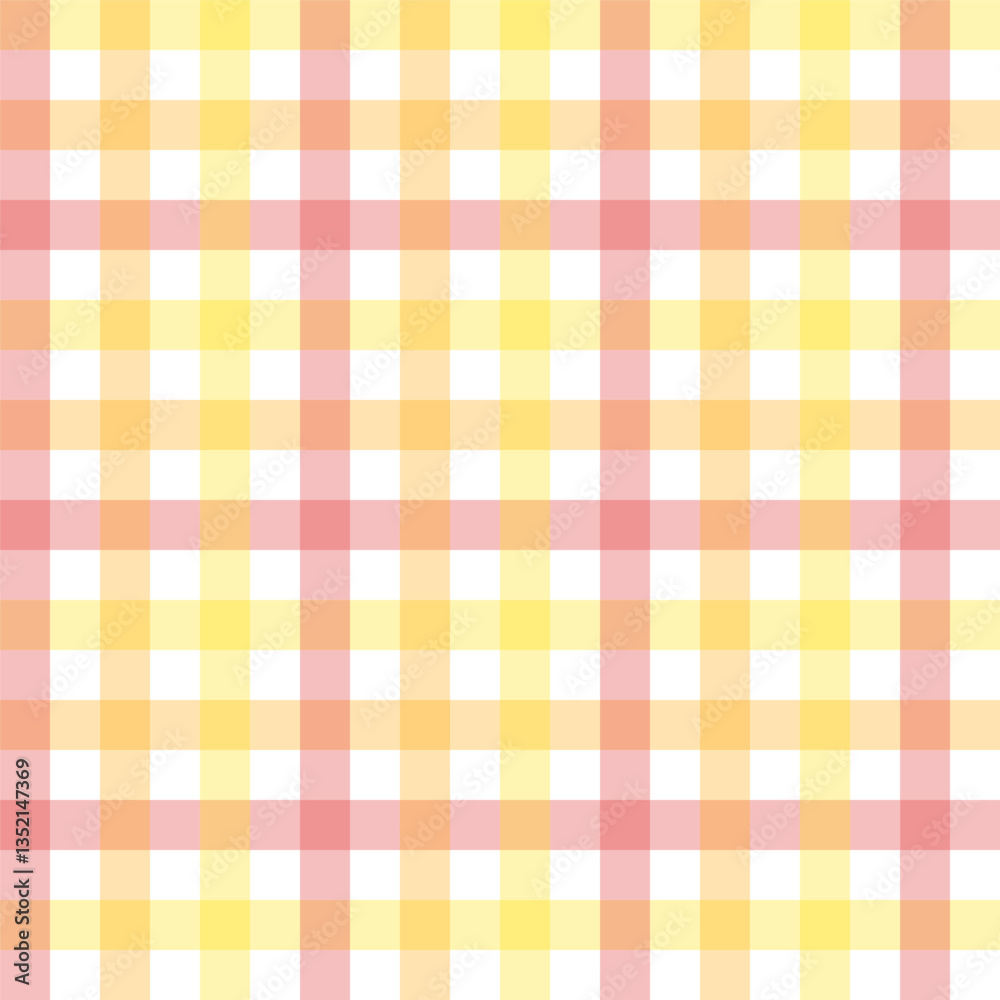 Canvas Prints gingham seamless pattern.checkered tartan plaid repeat pattern in red orange yellow.geometric vector