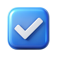check mark icon on square internet button