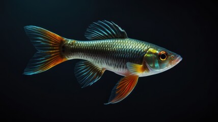 Fototapeta premium Colorful fish profile