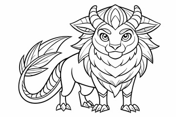 coloring page line art the black vector