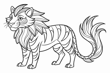 coloring page line art the black vector