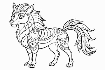 coloring page line art the black vector