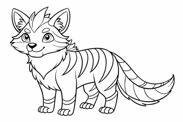 coloring page line art the black vector