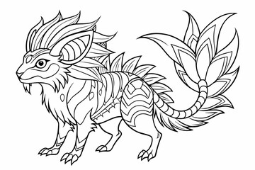 coloring page line art the black vector