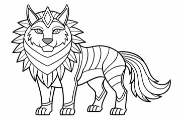 coloring page line art the black vector