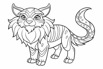 coloring page line art the black vector
