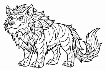 coloring page line art the black vector