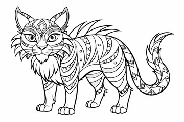 coloring page line art the black vector