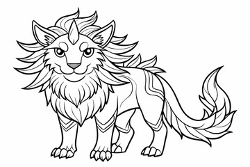 coloring page line art the black vector